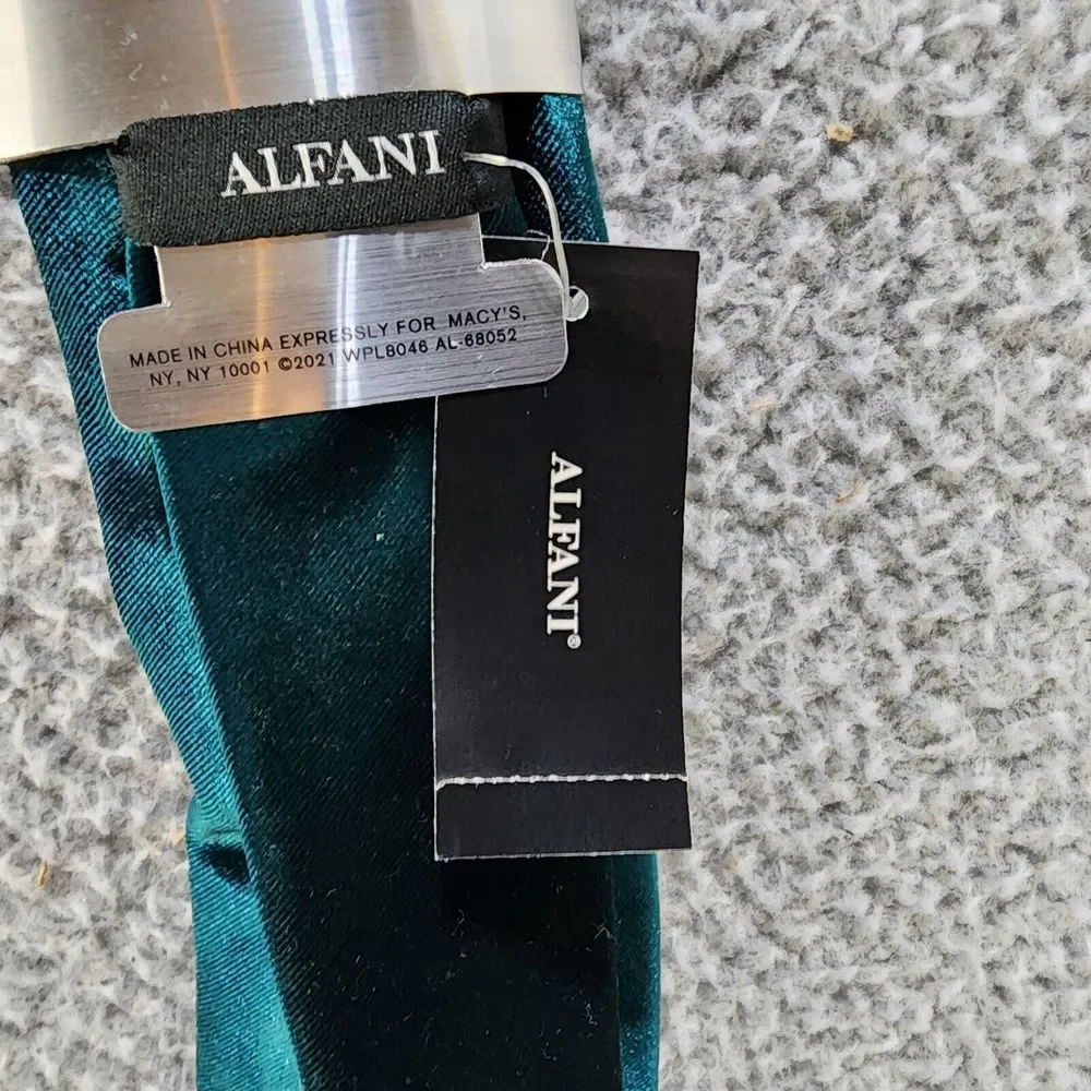 Alfani Cameo Velvet Slim Necktie Men's One Size Hunter~